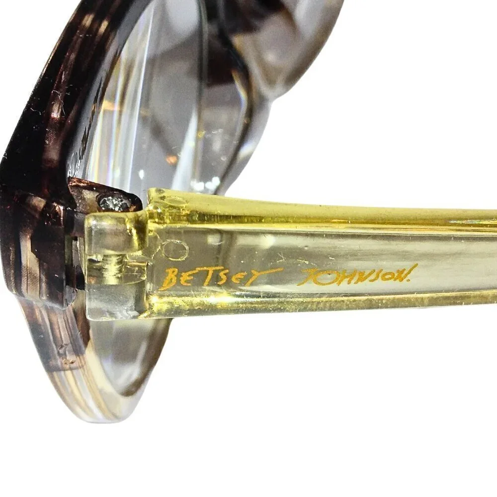 BETSEY JOHNSON WOMEN'S READING GLASSES +2.00 - GOLD & TORTOISE RECTANGLE FRAME